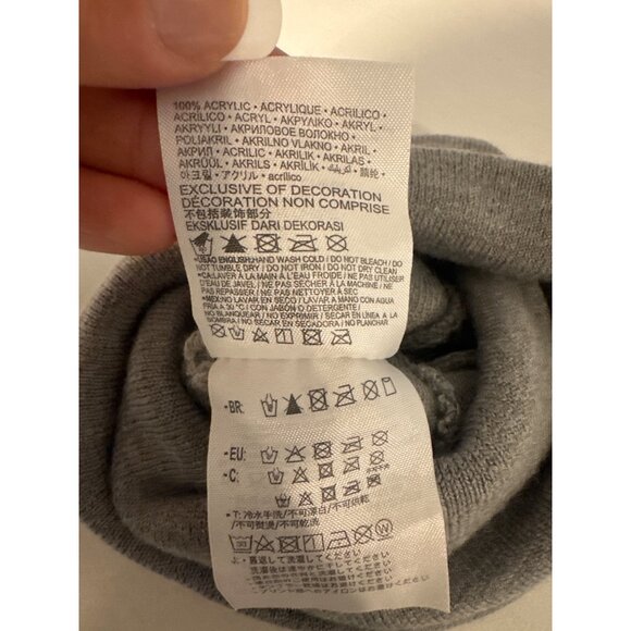 Nike Youth Ski Cap Gray/White Swoosh Logo SpellOut Ski Beanie Classic Streetwear - Picture 6 of 8